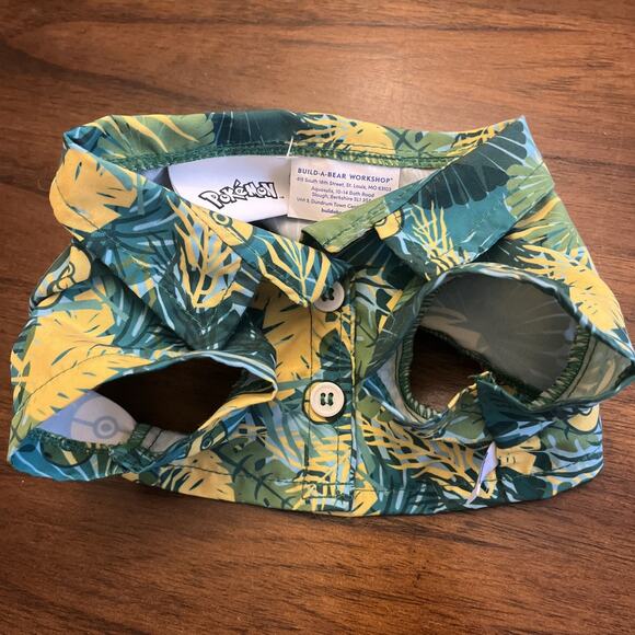 Build-a-Bear Workshop Leaf Shirt Fits Pokemon Grookey (not included) Green Logo - Picture 1 of 7